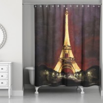 Night In Paris 71x74 Shower Curtain