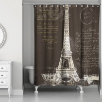 Painterly Paris 71x74 Shower Curtain
