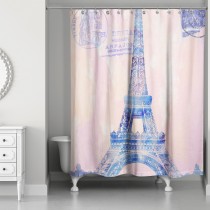 Pastel Paris 71x74 Shower Curtain