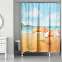 Bright Beach 71x74 Shower Curtain