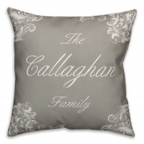 Brown Lace 18x18 Personalized Throw Pillow