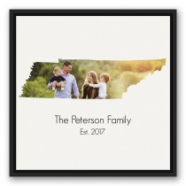 Tennessee Family 20x20 Personalized Black Floating Framed Canvas