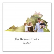 Virginia Family 20x20 Personalized Canvas Wall Art