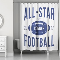 All-Star Football 71x74 Personalized Shower Curtain