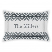 Gray Distressed Diamonds King Personalized Brushed Poly Sham
