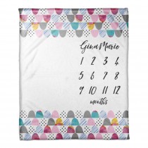 Colorful Scales 50x60 Personalized Coral Fleece Blanket