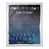 Reach for the Stars 50x60 Personalized Coral Fleece Blanket