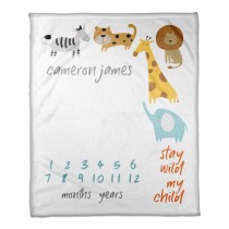 Stay Wild my Child 50x60 Personalized Coral Fleece Blanket