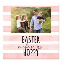 Easter Makes Us Hoppy 12x12 Personalized Canvas Wall Art