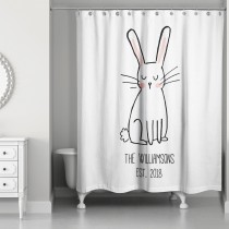 Sweet Bunny 71x74 Personalized Shower Curtain