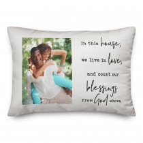 House of Blessings Photo Upload 14x20 Personalized Indoor / Outdoor Pillow