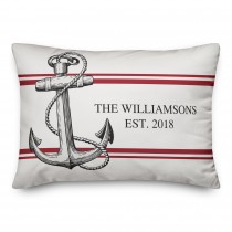 Coastal Anchor 14x20 Personalized Indoor / Outdoor Pillow