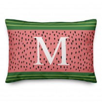 Watermelon Monogram 14x20 Personalized Indoor / Outdoor Pillow