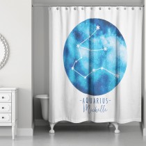 Aquarius Zodiac Sign Astrological Constellation 71x74 Personalized Shower Curtain