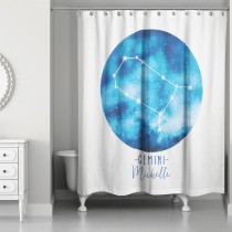 Gemini Zodiac Sign Astrological Constellation 71x74 Personalized Shower Curtain