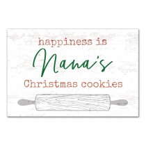 Happiness is Christmas Cookies 12x18 Personalized Canvas Wall Art