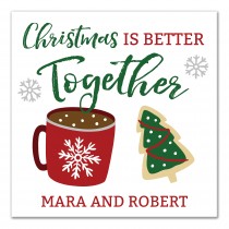 Christmas is Better Together 16x16 Personalized Canvas Wall Art