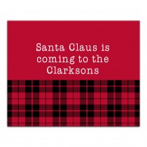 Santa Claus is Coming 16x20 Personalized Canvas Wall Art