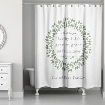 Live By Faith Grow in Grace 71x74 Personalized Shower Curtain