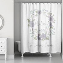 Welcome Family Wreath 71x74 Personalized Shower Curtain