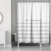Simple Gray Stripes 71x74 Personalized Shower Curtain