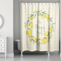 Lemon Wreath 71x74 Personalized Shower Curtain