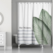 Giant Palm Leaves 71x74 Personalized Shower Curtain
