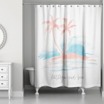 Palm Trees Silhouette 71x74 Personalized Shower Curtain