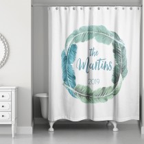 Palm Leaves Wreath 71x74 Personalized Shower Curtain