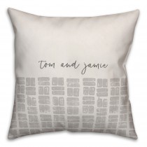 Dusty Gray Stamps 18x18 Personalized Spun Poly Pillow