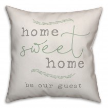 Home Sweet Home 18x18 Personalized Spun Poly Pillow