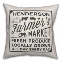 Farmer's Market 18x18 Personalized Spun Poly Pillow