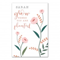 Grow Where You Are Planted 12x18 Personalized Canvas Wall Art