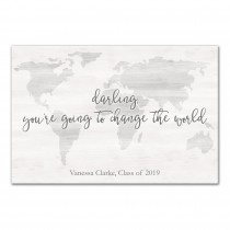 Change the World 12x18 Personalized Canvas Wall Art