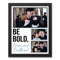 Be Bold, Brave and Brilliant 11x14 Personalized Black Framed Canvas