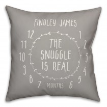 The Snuggle is Real 18x18 Personalized Spun Poly Pillow