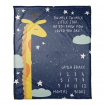 Twinkle Twinkle Giraffe 50x60 Personalized Coral Fleece Blanket