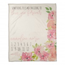 I'm Going to Love You Forever Floral 50x60 Personalized Coral Fleece Blanket