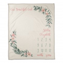 Our Beautiful Girl 50x60 Personalized Coral Fleece Blanket