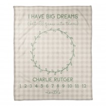 I Have Big Dreams 50x60 Personalized Coral Fleece Blanket