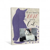 Love And A Cat 11x14 Personalized Canvas Wall Art