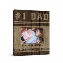 Number One Dad 11x14 Personalized Canvas Wall Art