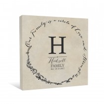Decorative Family Circle 16x16 Personalized Canvas Wall Art