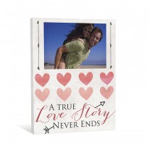True Love Story 8x10 Personalized Canvas Wall Art