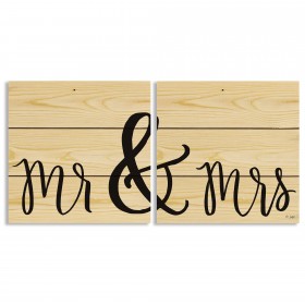 Mr & Mrs 10.5x10.5 Pallet Wood Art Collection