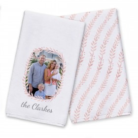 Family Pink Floral Wreath Textiles Collection