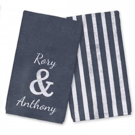 Slate Ampersand Names Textiles Collection