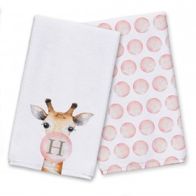Monogram Bubblegum Giraffe Textiles Collection