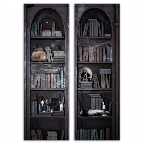 Haunted Library Compilation Set 32x36 Canvas Wall Art