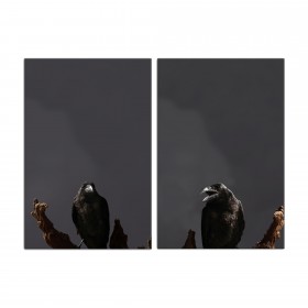 Creepy Crow Branch Set 24x36 Canvas Wall Art